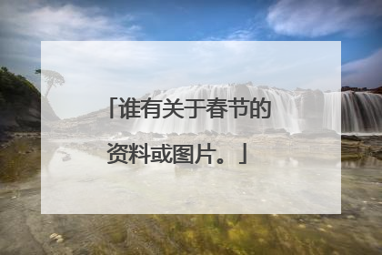 谁有关于春节的资料或图片。