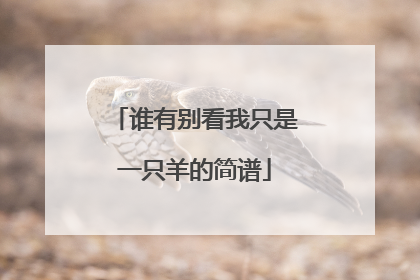 谁有别看我只是一只羊的简谱