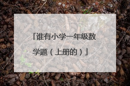 谁有小学一年级数学题(上册的)
