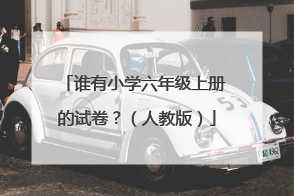 谁有小学六年级上册的试卷？（人教版）