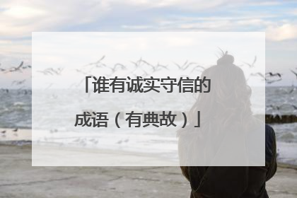 谁有诚实守信的成语(有典故)