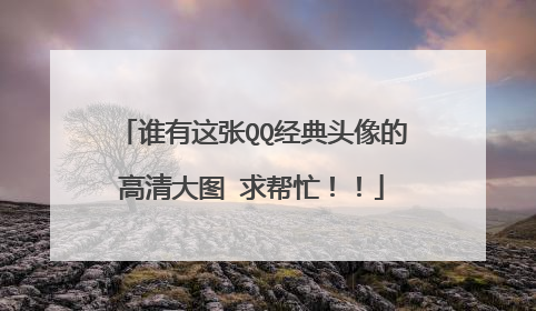谁有这张QQ经典头像的高清大图 求帮忙！！
