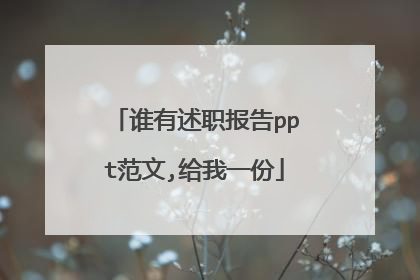 谁有述职报告ppt范文,给我一份