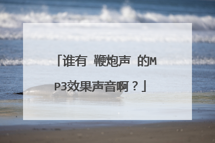 谁有 鞭炮声 的MP3效果声音啊?