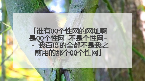 谁有QQ个性网的网址啊 是QQ个性网 不是个性网- - 我百度的全都不是我之前用的那个QQ个性网