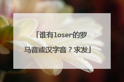 谁有loser的罗马音或汉字音？求发