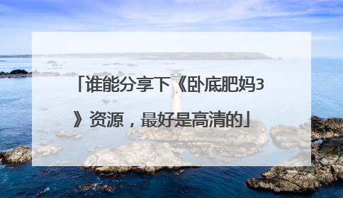 谁能分享下《卧底肥妈3》资源,最好是高清的