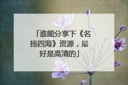 谁能分享下《名扬四海》资源,最好是高清的