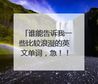谁能告诉我一些比较浪漫的英文单词,急!!!!!!!!!拜托了各位 谢谢
