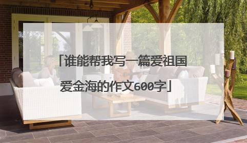 谁能帮我写一篇爱祖国爱金海的作文600字