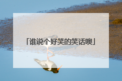 谁说个好笑的笑话噢