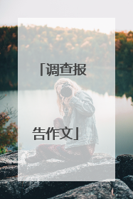 调查报告作文