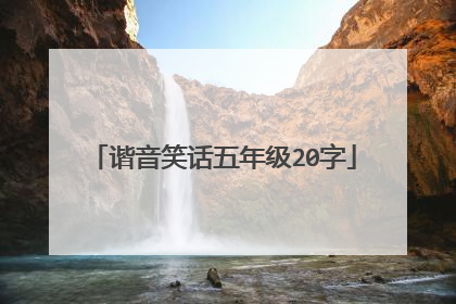 谐音笑话五年级20字