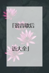 谐音歇后语大全