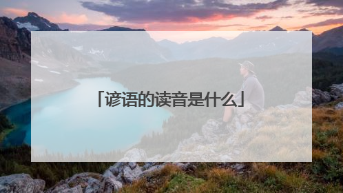 谚语的读音是什么