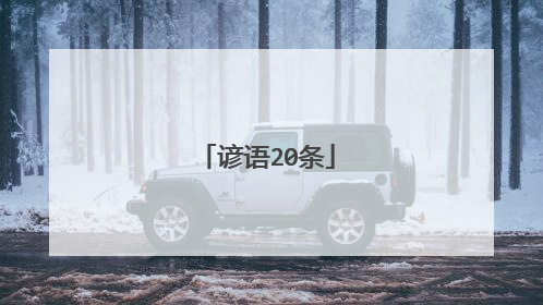 谚语20条