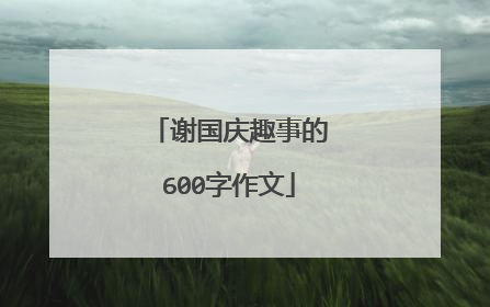 谢国庆趣事的600字作文