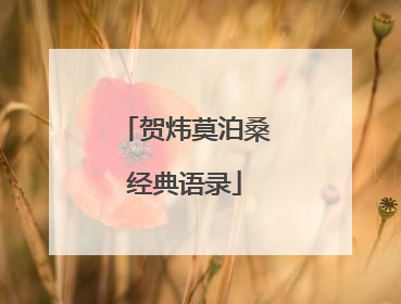 贺炜莫泊桑经典语录