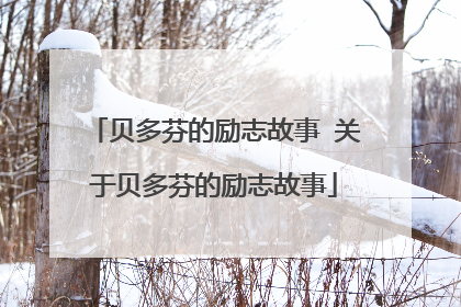 贝多芬的励志故事 关于贝多芬的励志故事