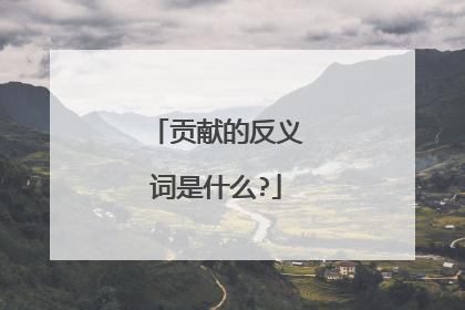 贡献的反义词是什么?