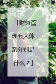 财务管理五大体系分别是什么？