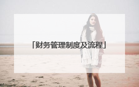 财务管理制度及流程