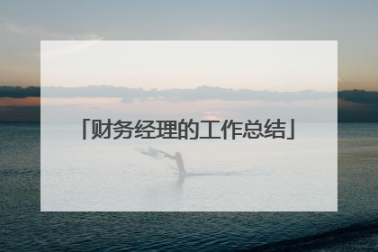 财务经理的工作总结