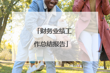 财务业绩工作总结报告