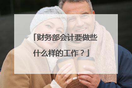 财务部会计要做些什么样的工作？