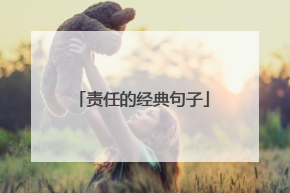 责任的经典句子