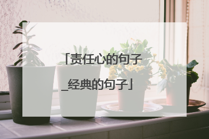 责任心的句子_经典的句子