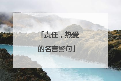 责任,热爱的名言警句