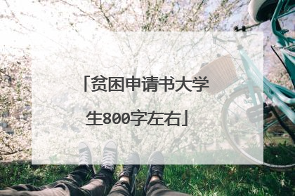 贫困申请书大学生800字左右