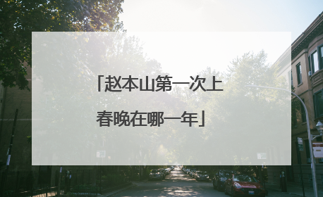 赵本山第一次上春晚在哪一年