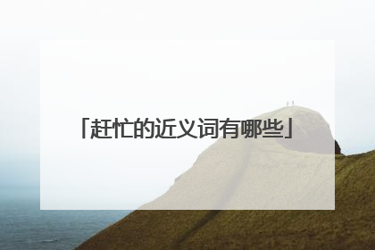 赶忙的近义词有哪些