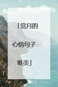 赏月的心情句子唯美