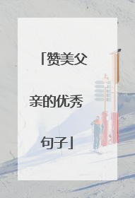 赞美父亲的优秀句子