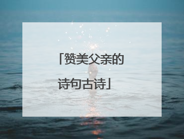 赞美父亲的诗句古诗