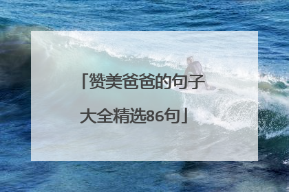 赞美爸爸的句子大全精选86句