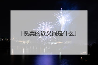 赞美的近义词是什么