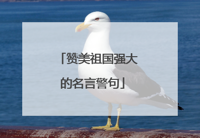 赞美祖国强大的名言警句