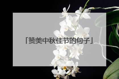 赞美中秋佳节的句子