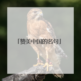 赞美中国的名句