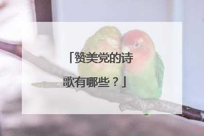 赞美党的诗歌有哪些?