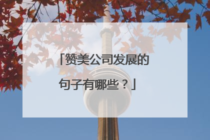 赞美公司发展的句子有哪些?
