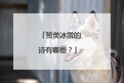 赞美冰雪的诗有哪些？