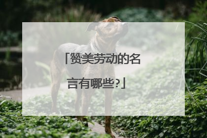 赞美劳动的名言有哪些?