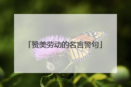 赞美劳动的名言警句