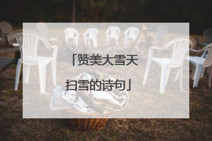 赞美大雪天扫雪的诗句