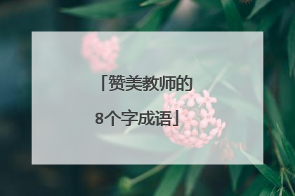 赞美教师的8个字成语